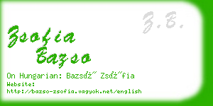 zsofia bazso business card